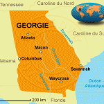 carte état de georgie atlanta
