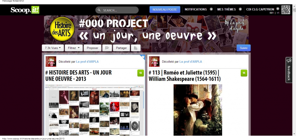 HISTOIRE DES ARTS - UN JOUR, UNE OEUVRE - 2013   Scoop.it