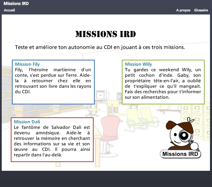 Missions IRD - Jeu sérieux d'initiation à la recherche documentaire.