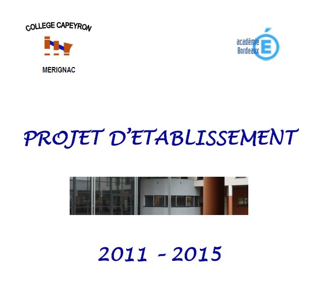 Projet d'établissement 2011-2015